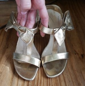 Gold Kate Spade Bow Heels